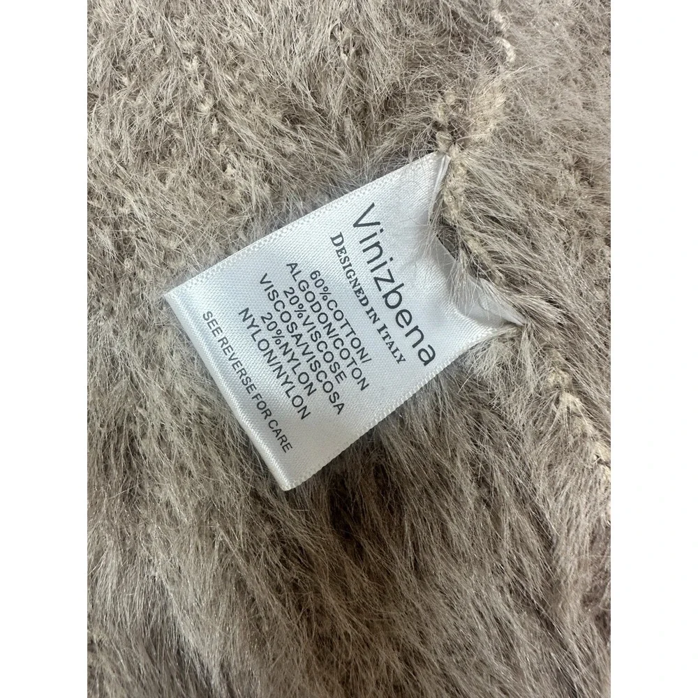 Vinizbena Leopard Print‎ Fuzzy Cardigan Open Front Women's  Size L/XL